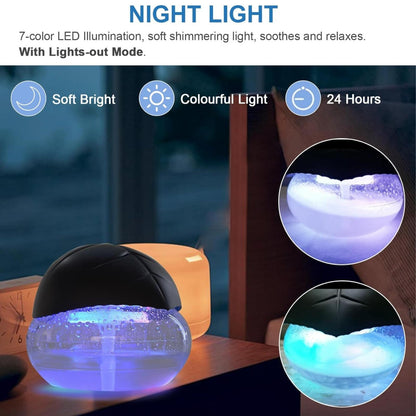 2 Pack Air Purifier with LED Lights for Bedroom, Humidifier Room Appliances, Water Filter Air Purifier for Home, Aroma Diffuser with LED Lights - Blue